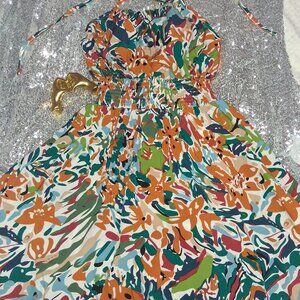 Fabulous Halter Printed Mini Dress